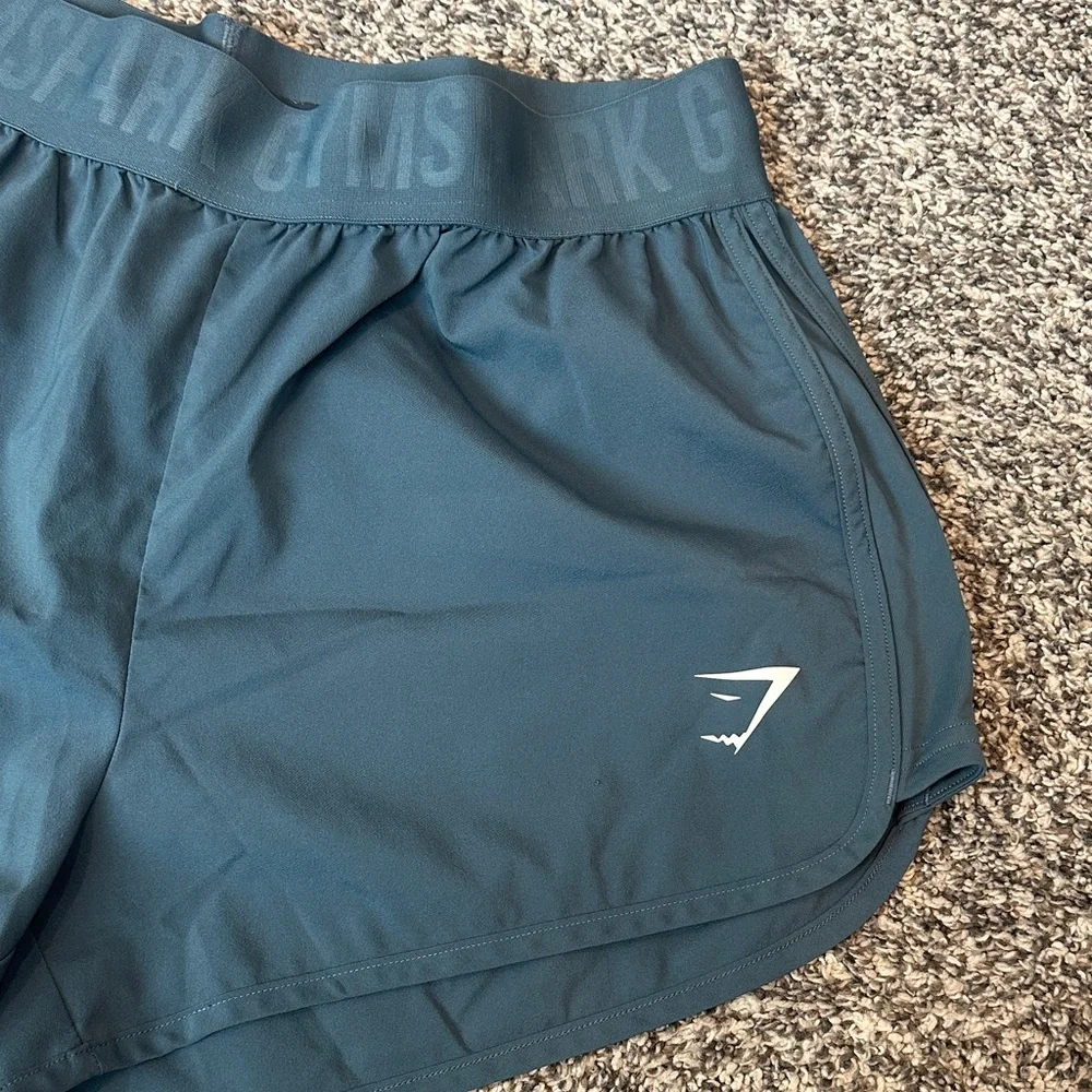 Gymshark Women's Teal Athletic Shorts - Picture 3 of 3